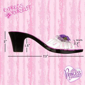 PRINCESS EXPRESSIONS carrying bag open with heels for on-the-go playtime