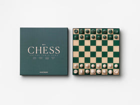 PrintWorks Classic Chess displayed on a coffee table, elevating room aesthetics.