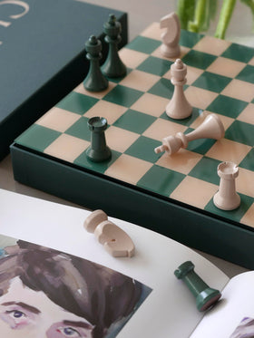 PrintWorks Classic Chess luxury wooden set for refined home decor.