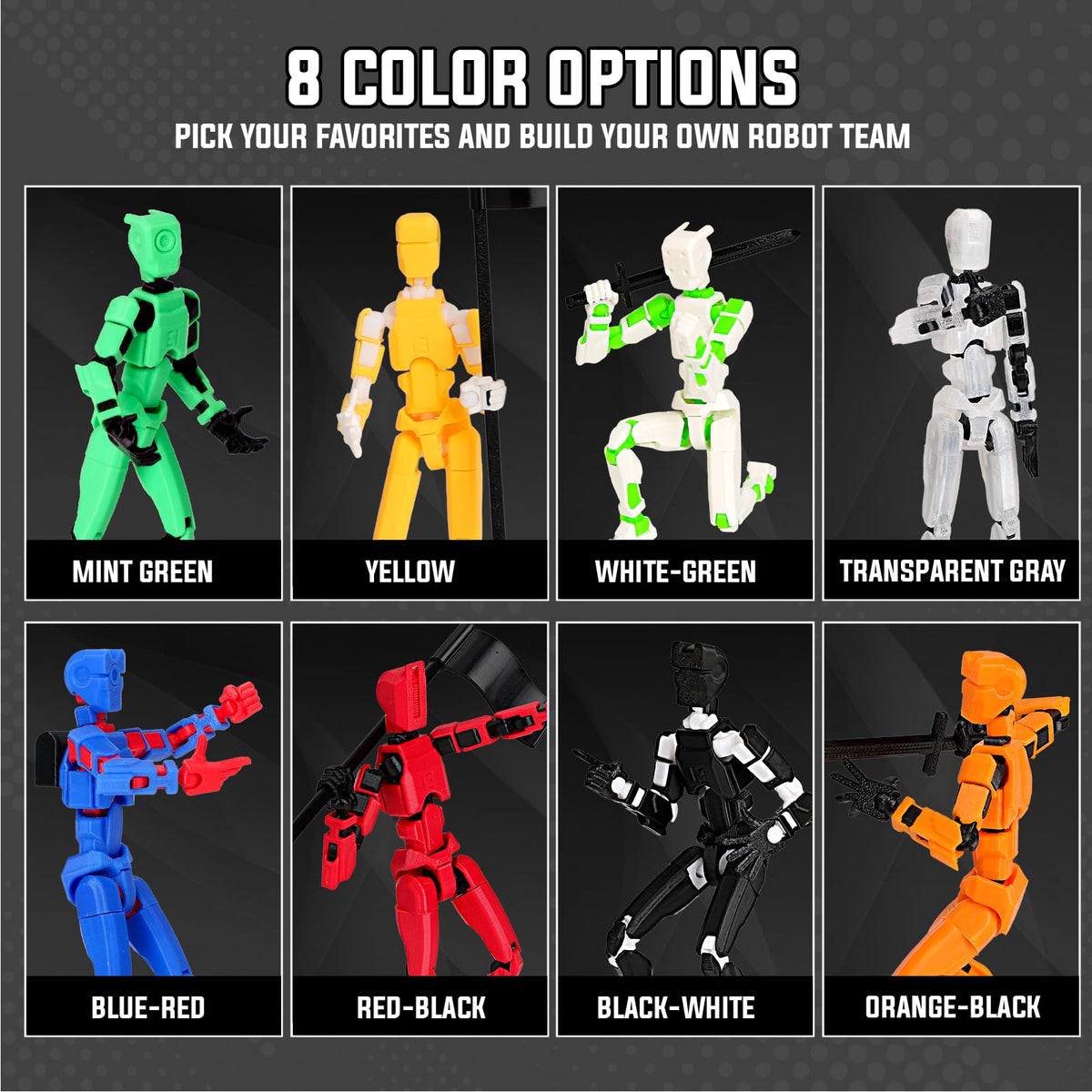 prntedtou T13 accessories set compatible with Titan and Robo figures.