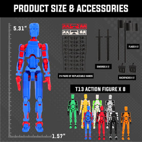 prntedtou T13 Titan figure side view highlighting pose-ready design.