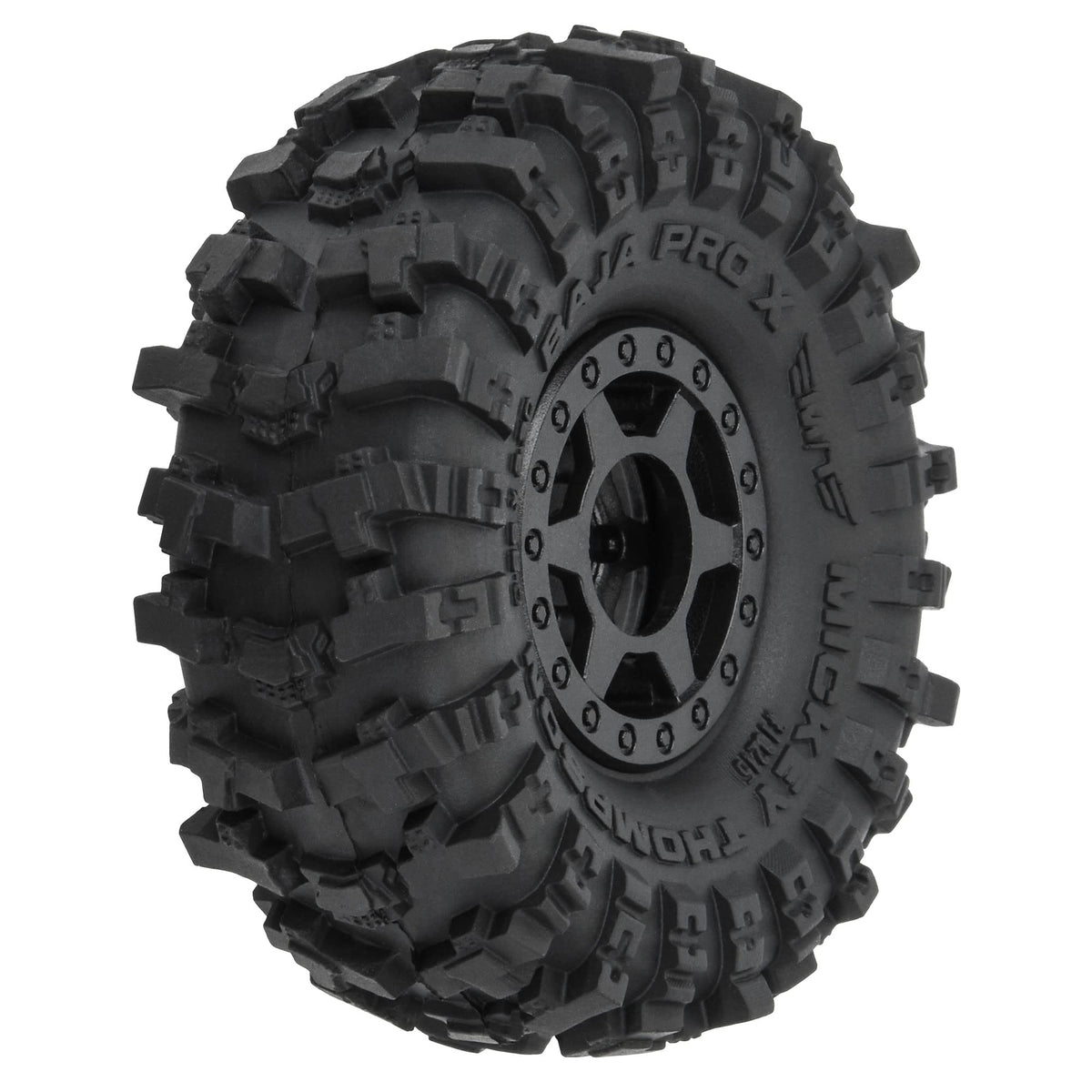 Pro-Line Baja Pro X 1.0 tire tread biter provides superior grip on rocky surfaces.