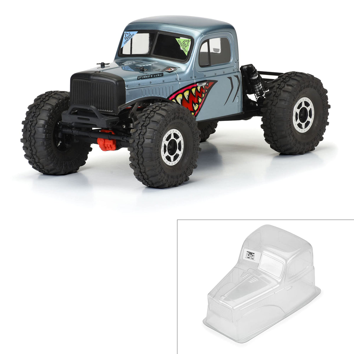 Pro-Line Comp Wagon cab-only clear body for 12.3-inch wheelbase enables easy chassis fit