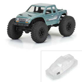 Pro-Line Coyote SCX24 front-end pinched design improves tire clearance for rugged terrain.