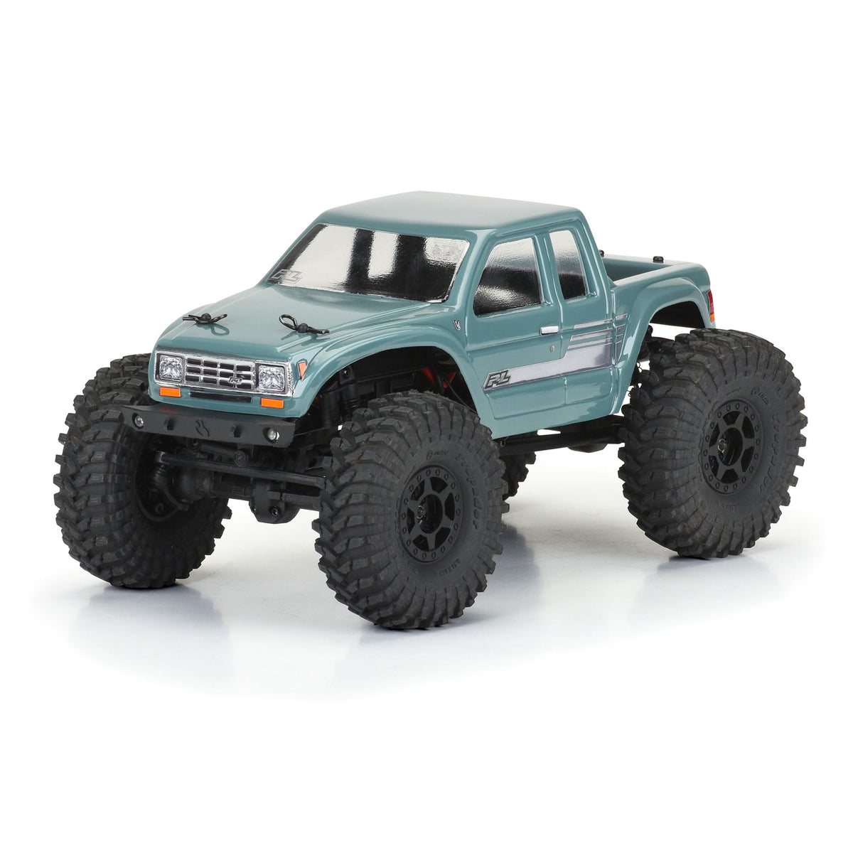 Pro-Line Coyote SCX24 tire clearance optimized for largest tires without trimming.