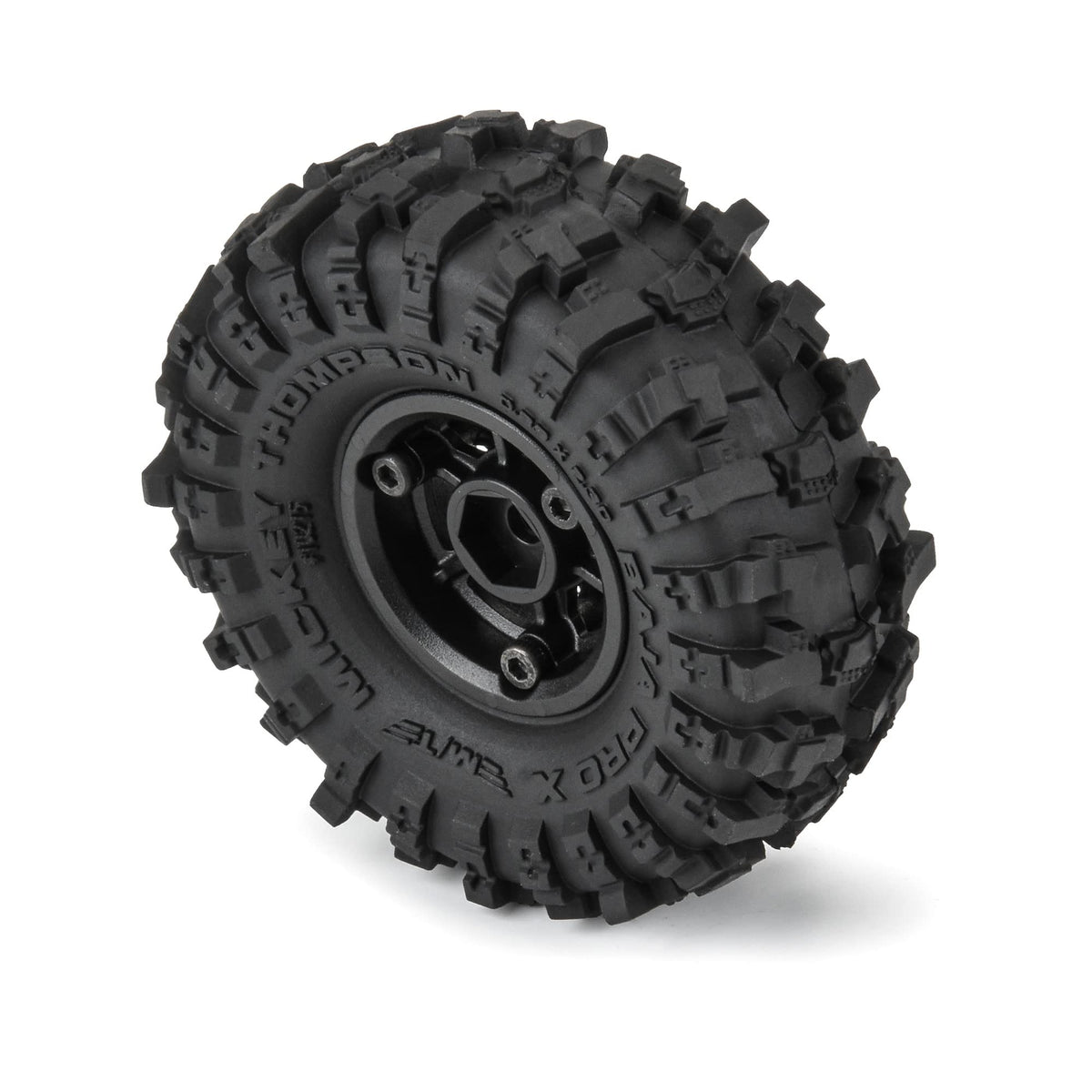 Pro-Line mini Holcomb black 1.0 wheel showcases retro-inspired look.
