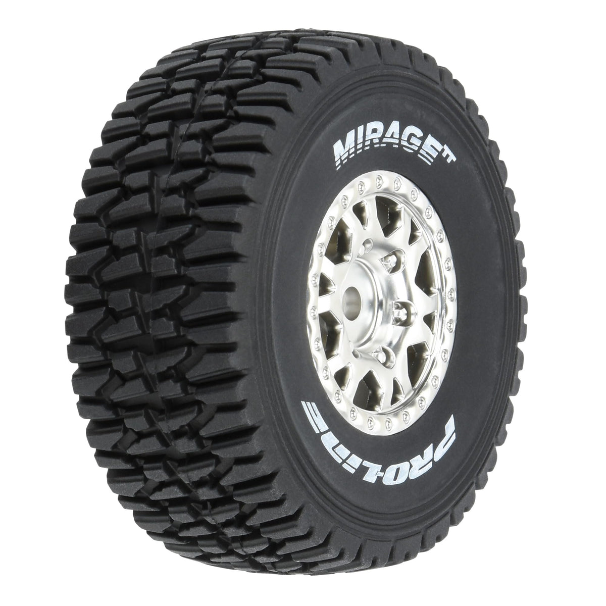 Pro-Line Mirage TT tires mounted on Impulse 12mm wheels for Mojave GROM