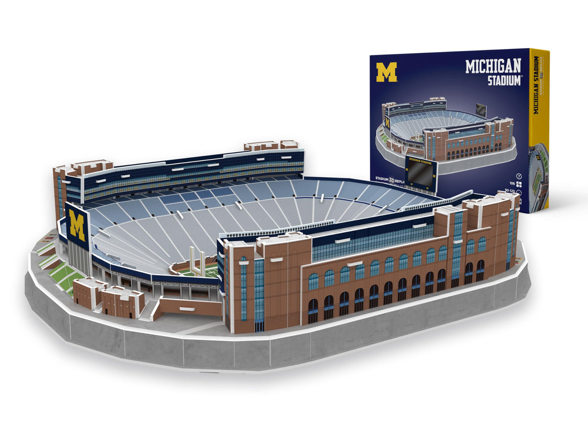Pro-Lion 3D jigsaw Michigan Stadium 106 pieces boosts spatial skills and team pride.