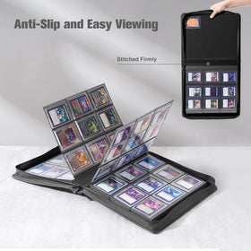 3x4 top loaders fit snugly in ProCase binder for PKM, MTG, and sports cards.
