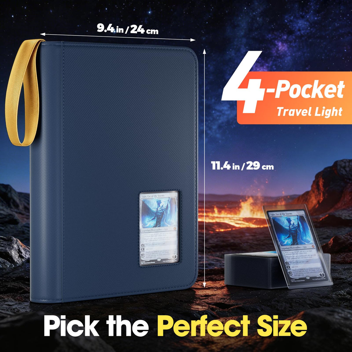 ProCase binder with carry ribbon for portable organization on the go.