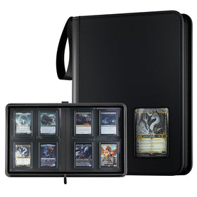 ProCase 4-pocket top loader binder showing its 144-card capacity for organized collections.