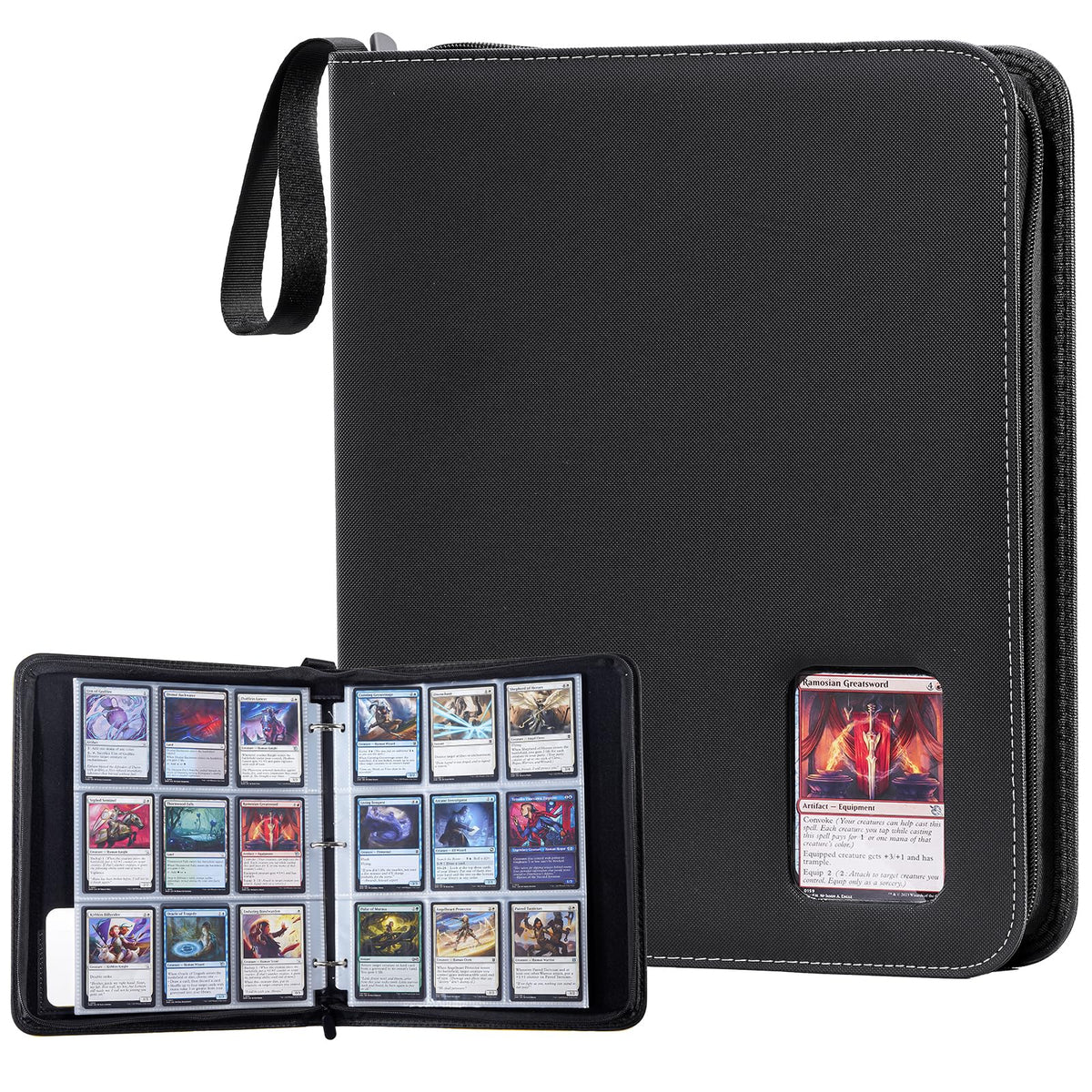 ProCase 900 Pockets Card Binder front window for quick card identification.