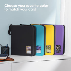 ProCase 900 Pockets Card Binder smooth zipper keeps contents closed.
