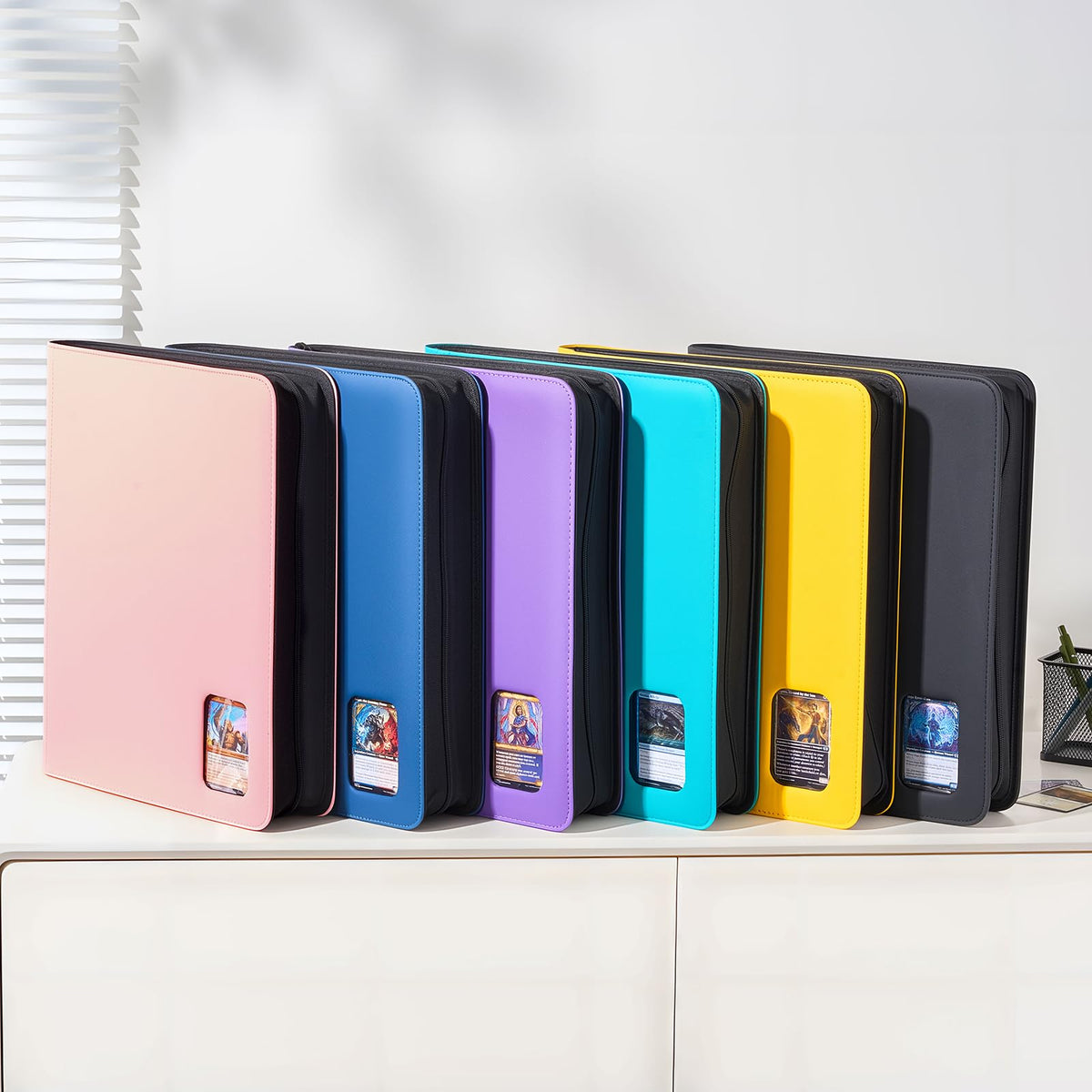 Ideal storage for graded slabs and valuable pulls in a dedicated binder.