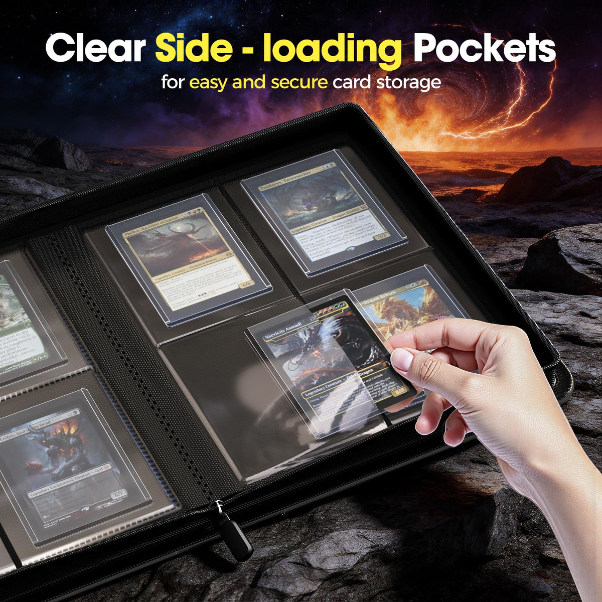 Non-PVC sleeves in the ProCase binder help prevent fading and maintain appearance.