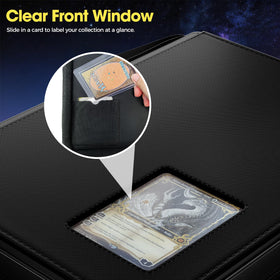 Premium PU leather cover protecting cards from dust and moisture in ProCase binder.