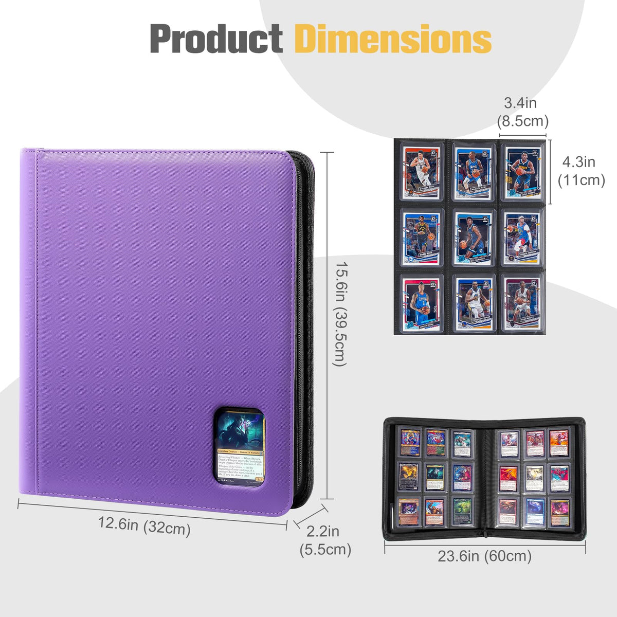 ProCase binder designed for 3x4 inch toploaders to prevent slipping