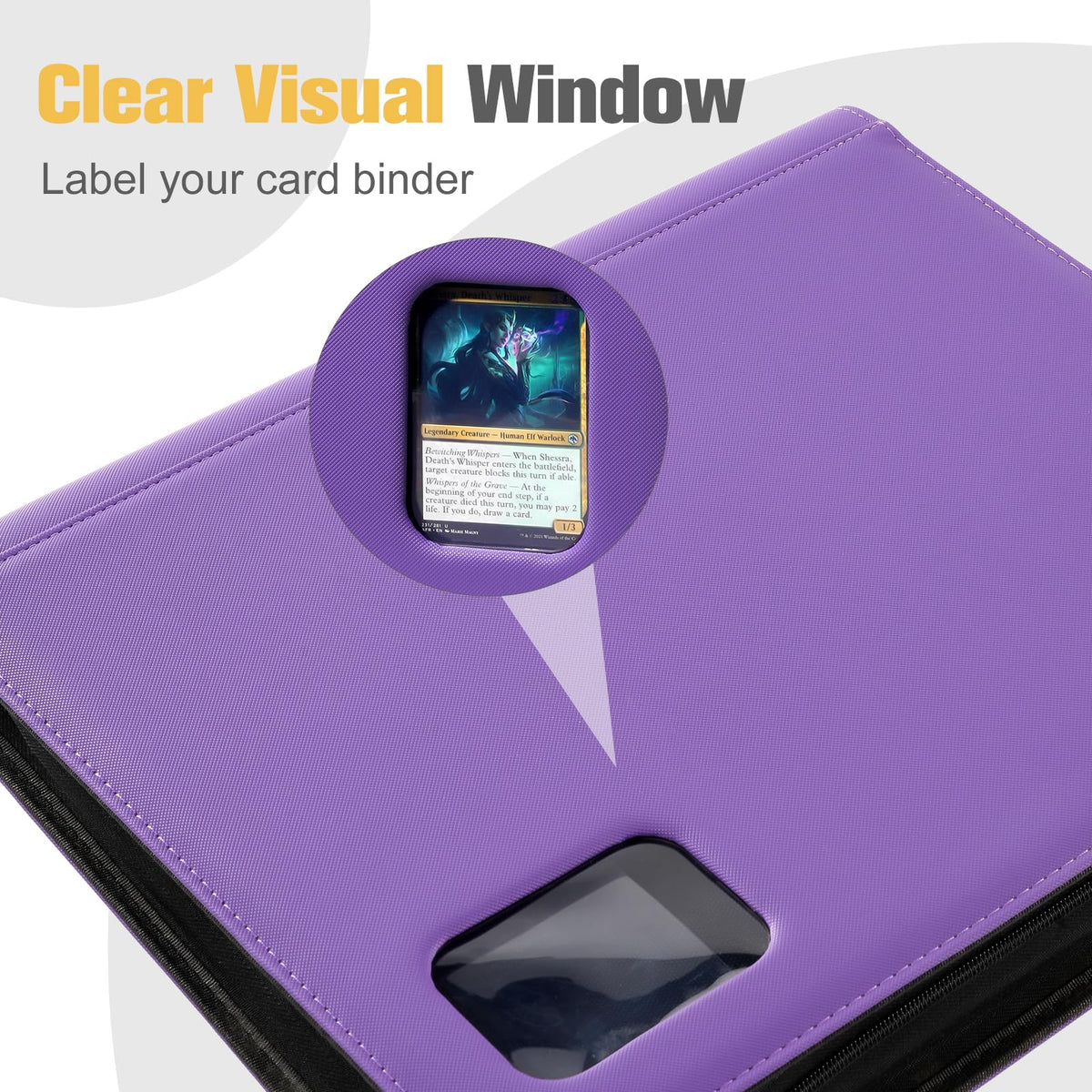 ProCase Top Loader Binder see-through window for fast card identification