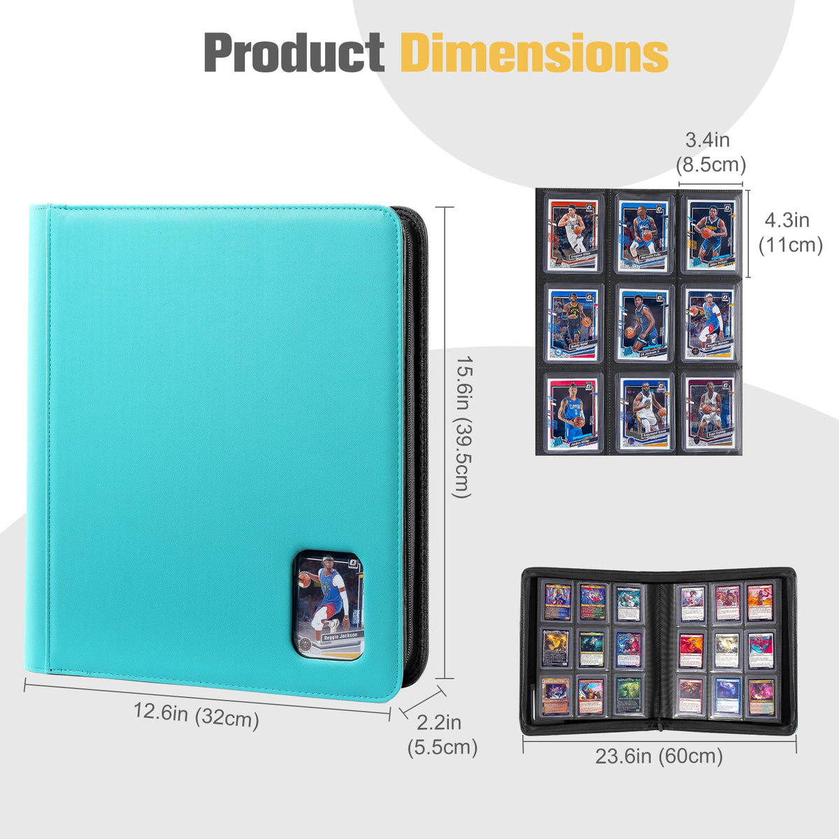 ProCase binder see-through windows allow quick identification of rare pulls
