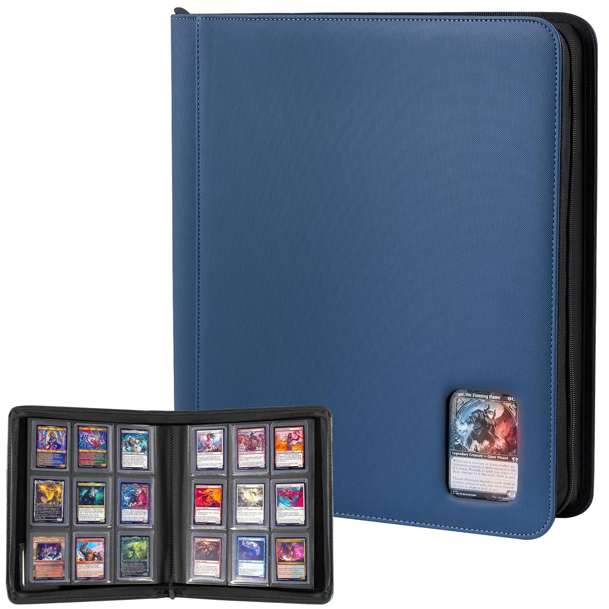 ProCase Top Loader Binder with cover open for quick card access