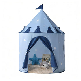 Procubby Blue Star Kids Tent with blue stars for a cozy indoor play space