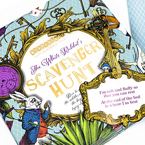 Spoons, socks, and teacups guide clues in a home treasure hunt.