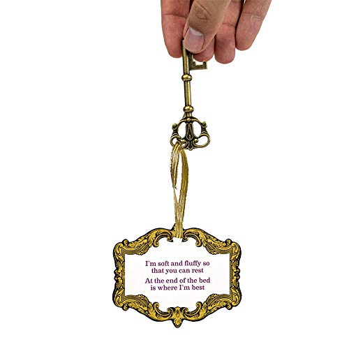 Includes 8 metal keys, 30 riddles, ribbon, and instructions for play.