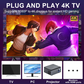 ProGamerX Retro Game Stick connected to TV via HDMI for crisp visuals.