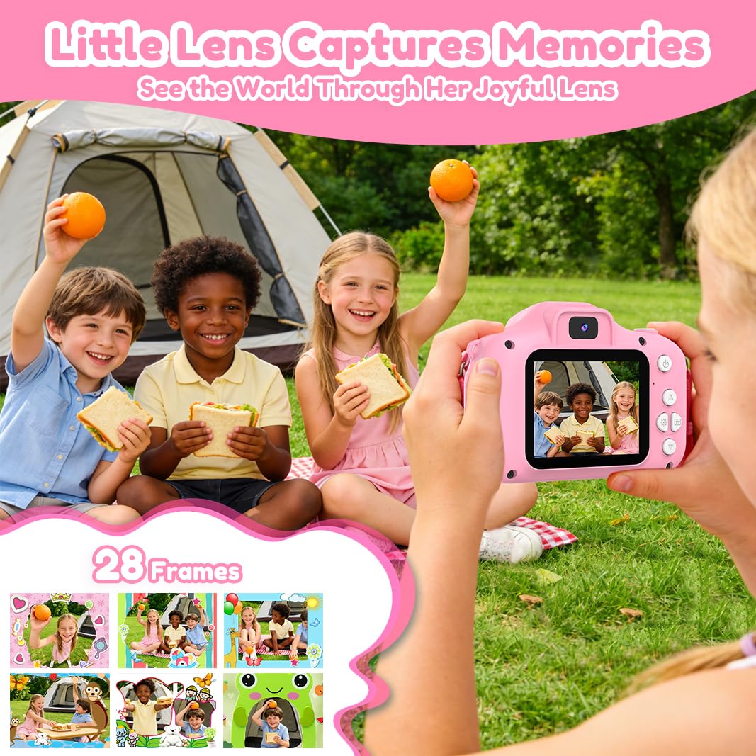 PROGRACE Kids Camera pink frames collection supports creative storytelling