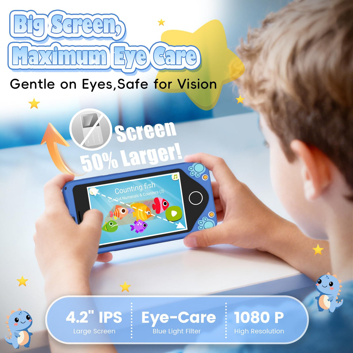 PROGRACE Kids Smart Phone dual cameras for memories and projects