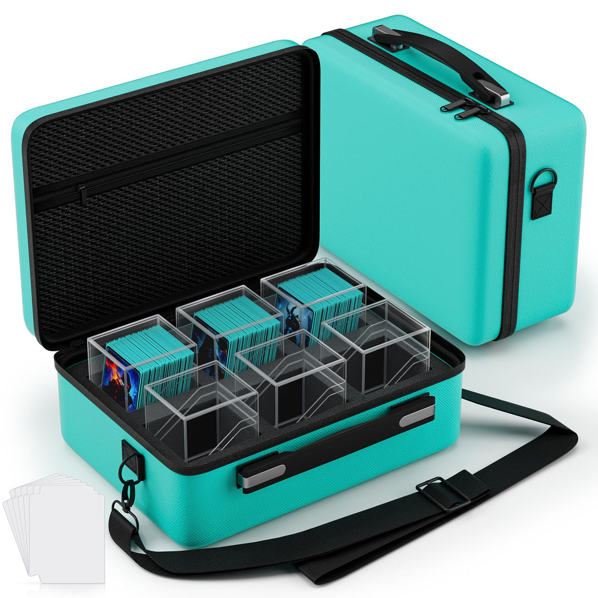 Proijeut card case set with six deck boxes and portable case for organized on-the-go play.