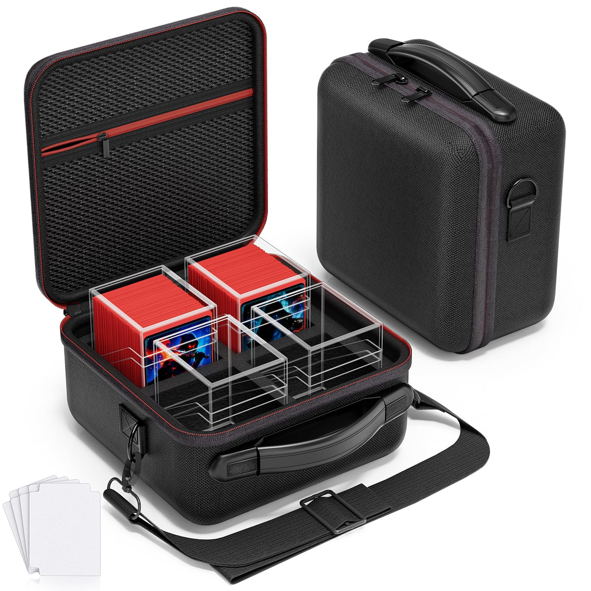 Proijeut 4-pack card deck boxes with dividers keep cards organized during games.