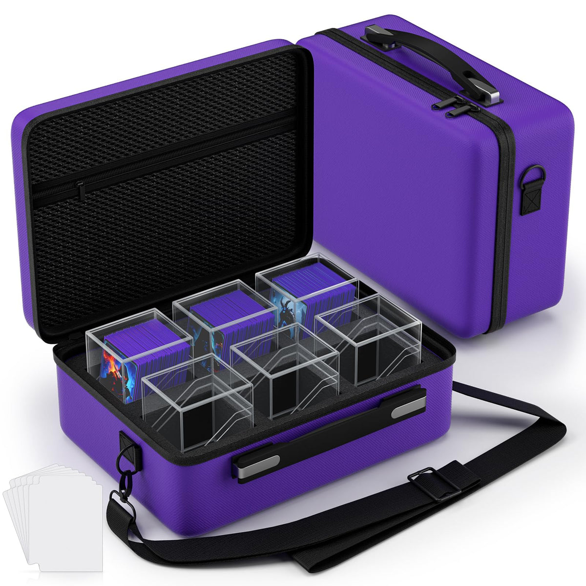 Proijeut card deck box with a six-pack case offers clear visibility and organized storage.