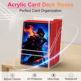 Proijeut durable acrylic construction protects cards from scratches and bends.