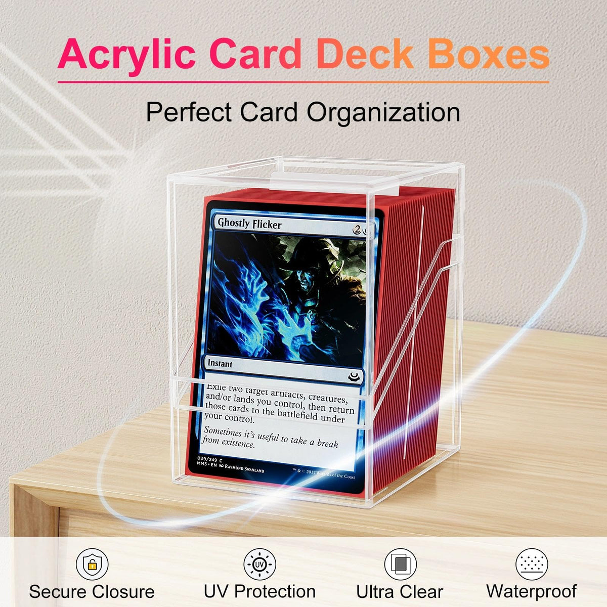 Proijeut durable card boxes protect sleeves from scratches and bends during transit.