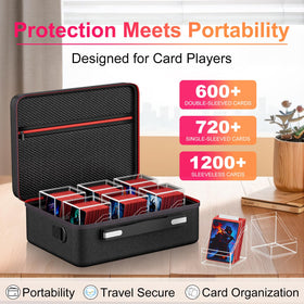 Proijeut holds over 600 double-sleeved cards across six boxes.