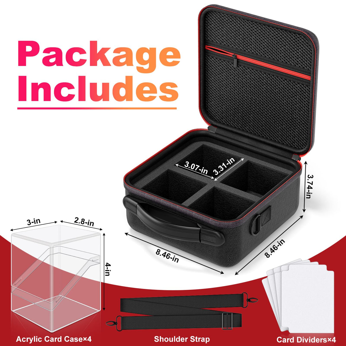 Proijeut portable case complements the 4-box set for easy tournament transport.