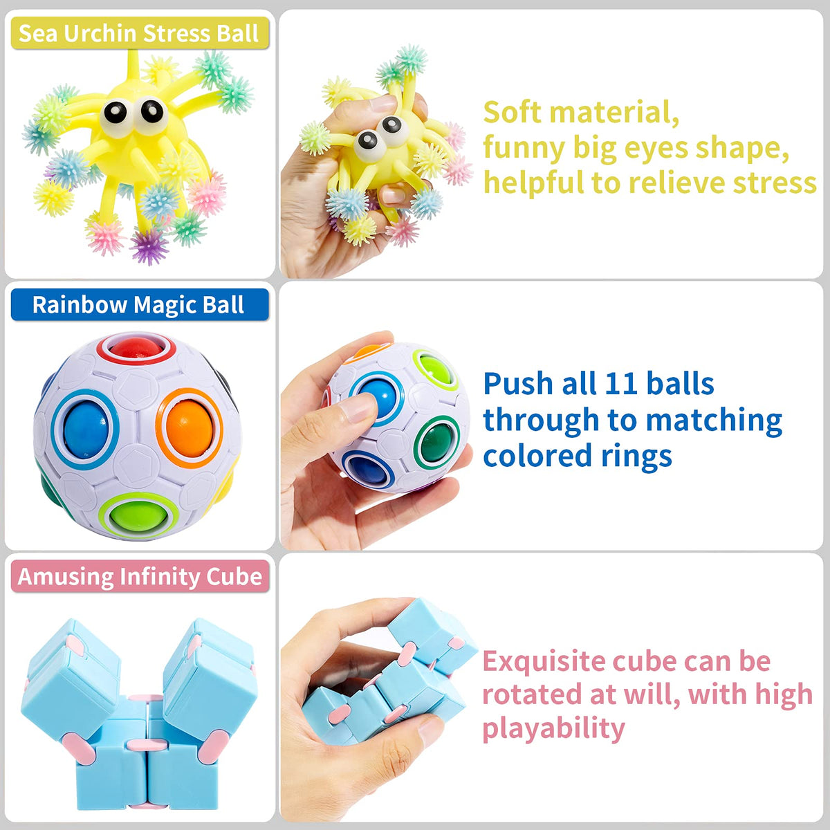 PROJOYOU marble mesh fidget toy for sensory feedback and calming distraction