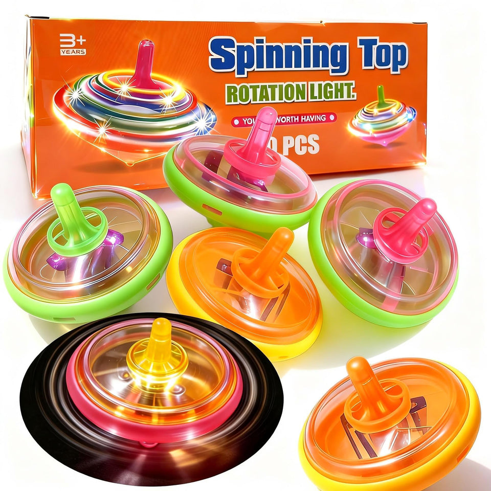 PROLOSO 100-piece light up spinning tops set ready for school events and party favors