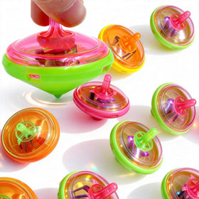 PROLOSO green LED spin top with gyroscope for smooth, spin-stabilized fun