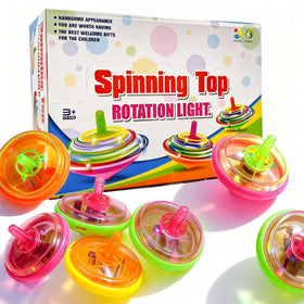 PROLOSO pink LED spin top ideal for gift bags and classroom rewards
