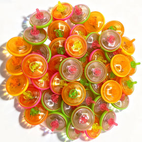PROLOSO yellow LED spin top delivering bright visuals during fast spins