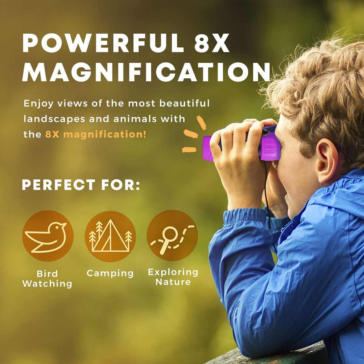 Promora binoculars 8x21 with compact pouch for easy carry
