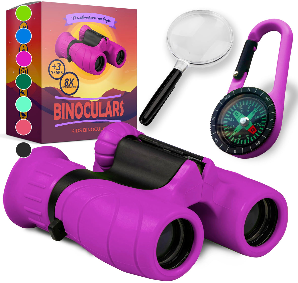 Promora kids binoculars 8x21 front view for outdoor exploration