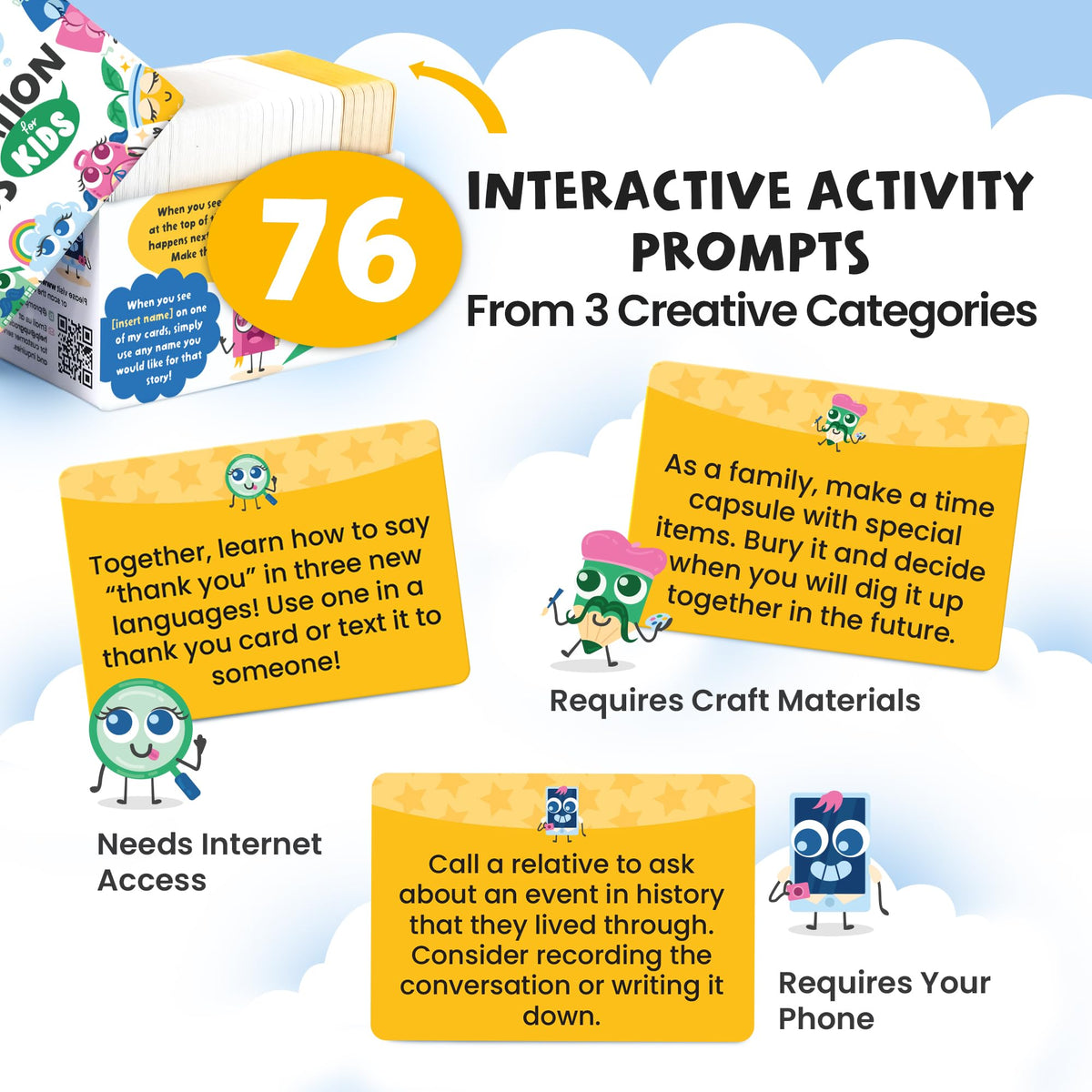 Prompta 400-silly-conversation-cards-activity-cards spark creativity and collaboration.