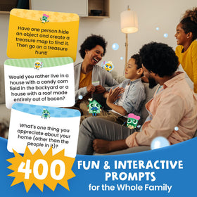Prompta 400-silly-conversation-cards-cards with colorful prompts for car trips.