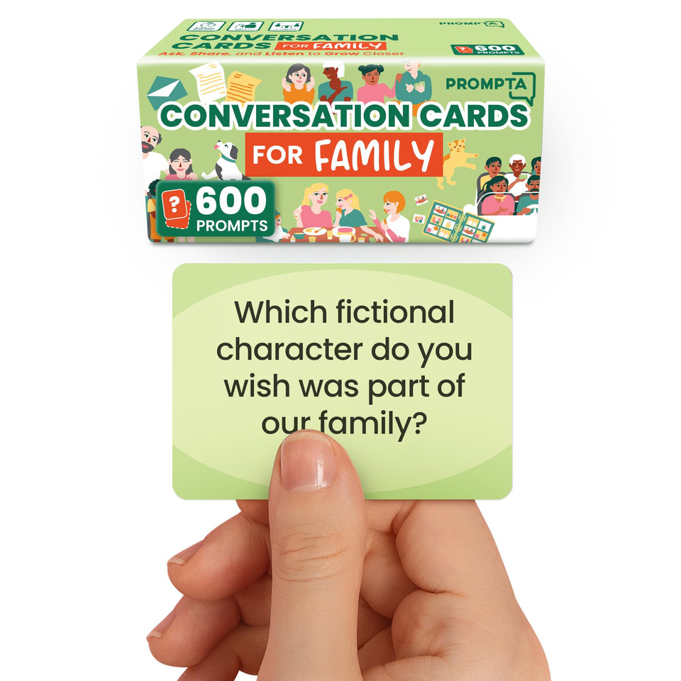 Prompta 600 conversation cards for family dinner boost connection and discussion