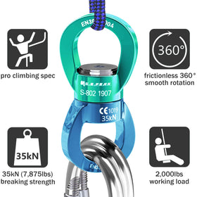 PROND Swing Swivel supports up to three carabiners for versatile attachments.