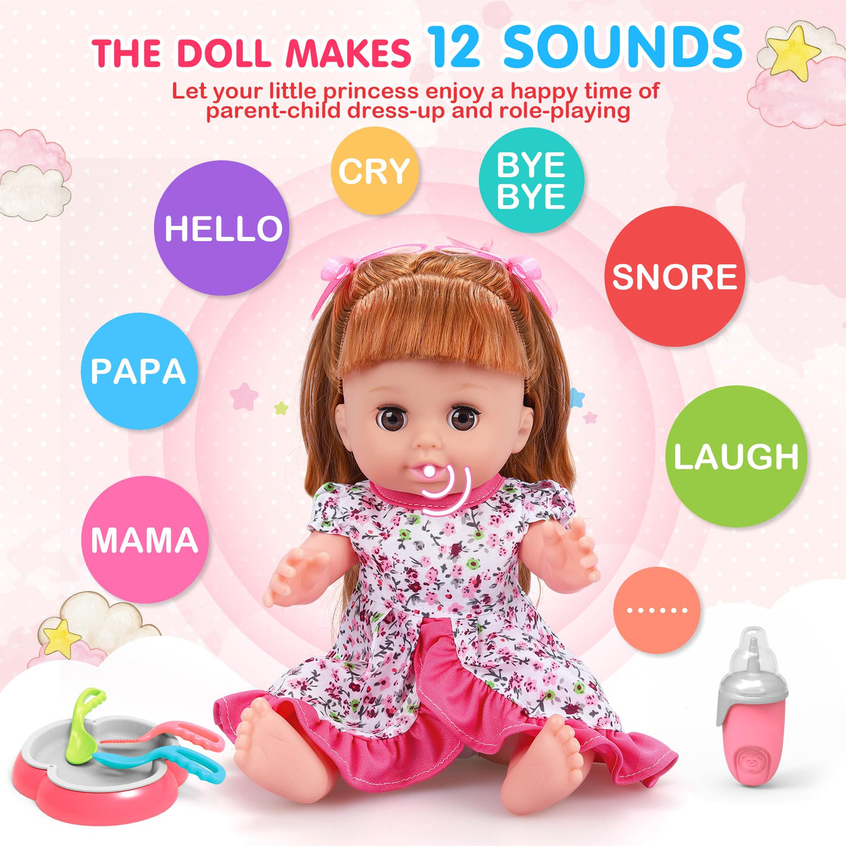 PROOU doll pacifier for soothing care during imaginative play
