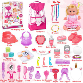 PROOU Doll Backpack and accessories for portable pretend play on the go